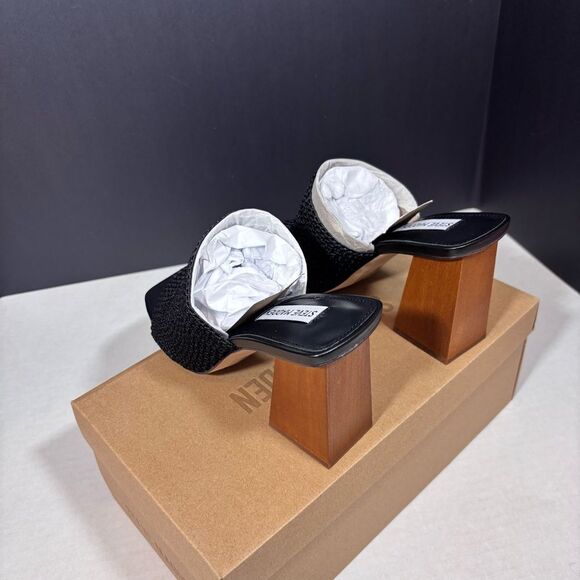 Steve Madden Realize Crochet Knit Heels in Black NEW in Box Size 9.5 - Picture 9 of 14